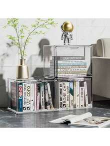 1个多功能透明亚克力收纳盒 - 防尘展示盒，适用于模型、工具和书籍 | 透明整理盒 - 無色 - 查看 7