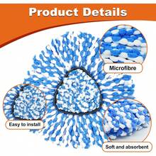 2 Microfiber Mop Refills And 2 Chenille Mop Pads,1 Upgrade Scrub Brush 1 Spin Mop Base O Cedar RinseClean 2 Spin Mop System,Spin Microfiber Mop Refills Cleaning All Floors - 4 xanh + 2 đỏ - Xem 11