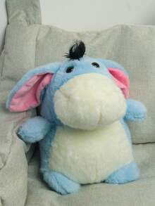 1pc 25cm/9.84inch Creative Donkey, Luxurious Plush Toy, Cute Donkey Doll, Animal Doll, Girls' Day, Birthday Gift, Christmas Gift, Halloween Gift, New Year Gift, Holiday Gift - Baby Blue - View 4