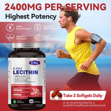 Since 1991 | American Made Lecithin 1200mg - K-Max Brain Function & Liver Support Supplement, CGMP Certified, Premium Quality For Long-Term Wellness - 5 chai – Gói năng lượng đầy đủ - Xem 4