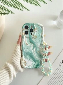 Ốp điện thoại chống rơi họa tiết đá cẩm thạch lượn sóng màu kem, kèm vòng tay hạt cườm thủ công, tương thích với iPhone 16/11/16pro/16plus/16promax/16e/15Promax/13/14/12/XS/XR/7G/8P, tương thích với Galaxy S25/S25PLUS/S25 Ultra/A16/A36/A26/A56, 11/12Pro/12/12X/13Pro/14Pro/15Pro, tương thích với Redmi 10/9/Note9/12c/Note11pro/Note8Pro, phiên bản quốc tế, không phải phiên bản nội địa. - Nhiều màu - Xem 5