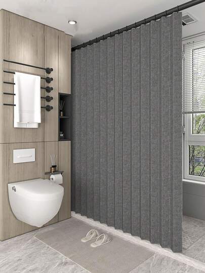 1pc Foldable Curtain Divider, Versatile Seasonal Door Curtain For Rental Apartment, Bedroom, Living Room, Bathroom And Other Scenarios, High-End Design