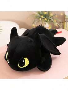 1pc Toothless Plush Doll - Soft Stuffed Night Fury Dragon Doll, Cuddle Pillow For Bedroom, Sofa, Car, Office, Birthday, Holiday, Perfect Gift