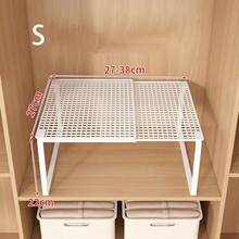 1件装可扩展黑白衣柜，多层储物空间，带搁板、拉出式鞋架、书架，适用于厨房和浴室收纳，空间整理，有3种尺寸可选，适合衣橱、宿舍、家居、返校季、教师节礼物、女士收纳、旅行和节日、秋季万圣节装饰