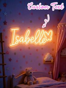 定制LED霓虹灯墙饰 - 可个性化定制您的姓名/文字和设计,可调光霓虹灯带带开关,多种颜色可选,亚克力墙饰,适用于卧室、婚礼、生日、圣诞节、现代家居装饰礼品、周年纪念礼品、青少年礼品、圣诞礼品、新年礼品、都市盛会、时尚装饰、永恒之爱 - 彩色 - 查看 6