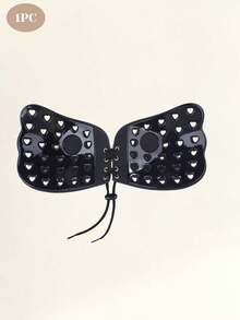 2件装心形隐形衬垫文胸，心形镂空硅胶隐形文胸，无肩带款式，适合搭配婚纱 - 彩色 - 查看 15