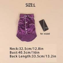 宠物无弹力、轻便、透气、舒适的家居睡衣，适合泰迪熊等小型犬种全年穿着（产品略小，建议购买大1-2个尺码，其他犬种请谨慎选择） - 紫色 - 查看 17