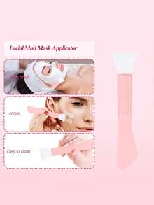 1-40pcs Professional Esthetician Facial Care Spa Set, Portable Face Mask Mixing Bowl, Dual-Head Silicone Brush Scraper, Fan-Shaped Mask Applicator Brush, Measuring Spoon, Suitable For Spa Centers And Home Gatherings, Sleepovers, Party, Skincare Mask Mixing Tool Kit - Multicolor - View 5