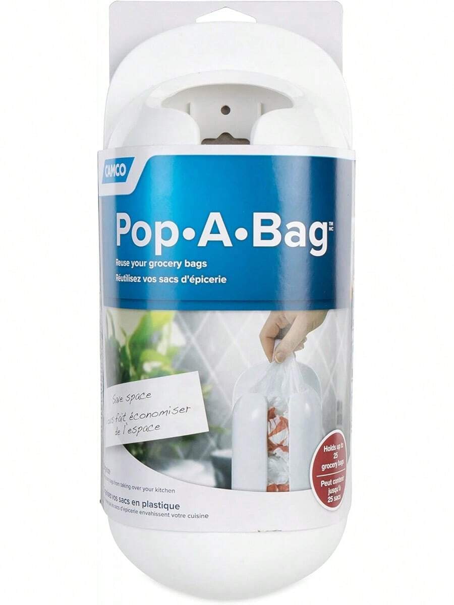 ¡RecomendadoCamco Pop-A-Bag!| Cuenta con un diseño Compacto Que almacena y dispensa convenientemente Bolsas de plástico Reutilizables Dentro de caravanas, campistas, Barcos, hogar y Oficina| Polímero, Blanco¡Top de Temporada - Blanco - Ver 1