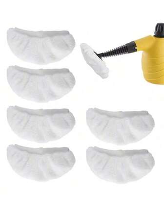 1/3/6/8-Piece Pack Of White Microfiber Cloth Covers, Static, Suitable For Handheld Steam Cleaners, Washable And Reusable, Can Replace Cleaning Cloths, Compatible With Brands Such As Wagner Spraytech, Steam Shot, Comfortday, PurSteam, Etc. An Essential Kitchen Item, Ideal For Home Cleaning, Office Supplies Cleaning, School Cleaning Organization Storage, And For Use With Steam Cleaners.