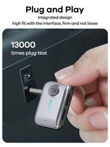 REMAX 通用迷你蓝牙适配器；内置高清麦克风，无线连接有线汽车/电视/扬声器，实现清晰通话、音乐和导航，即插即用；汽车配件；汽车用品；汽车必备 - W2銀色 - 查看 9