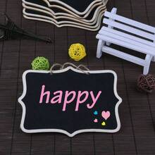 14 Pcs Chalkboards Signs 4. X 6.3 Inch Chalkboard Tags Hanging Message Board Chalkboard Labels Kitchen And Weddings - 黑色 - 查看 4