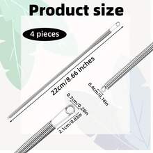 Rope Threading Tool Bendable Spring Drawstring Threader Clip Portable Pants Hoodies Elastic Band Drawstring Threader DIY Tool - Silver - View 4