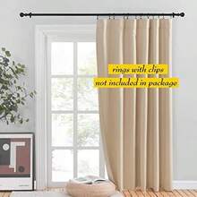 NICETOWN - Persianas verticales de bloqueo de luz 50% para puerta , cortinas de ventana, cortinas de privacidad para patio, cortinas extra anchas, cortina de puerta corredera de vidrio para patio (blanco, 100 pulgadas de ancho x 84 pulgadas de largo, 1 panel)(Biscotti Beige 203.2An x 213.4Al cm (1 Paneles)) - Multicolor - Ver 5