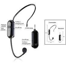 2.4G Wireless Headset Microphone, Detachable Dual-Use Wireless Microphone, Built-In 3.7V; 120MAH Polymer Battery, Auto-Connect On Power On, 50M Wireless Range, 6H Battery Life, Near-Field Pairing (Anti-Interference), Original Sound & Reverb Dual-Mode Switch (Press "+" "-" Simultaneously), 45Min Auto Shut-Off When No Audio, Comes With 1/8" And 1/4" Plugs