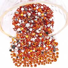 2MM-6MM, 5 Sizes, Multi Colors Glue On Round Flatback Crystal Rhinestones Gems Jewelry Beads DIY Stones Diamond Design Accessories Glitter Manicure Decal Decorations For Phone Cover, Nail Decal, Clothes, Bag, Shoes, Handicraft Products.