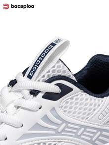 baasploa 2026 Nuevos tenis de suela gruesa para mujer, zapatos para correr de malla, tenis de plataforma, zapatos casuales ligeros, zapatos retro, zapatos para caminar de mujer, zapatos para estudiantes, zapatos blancos, zapatos de mujer, zapatos versátiles y de moda para entrenamiento y correr, tenis planos, tenis retro de color contrastante - Blanco - Ver 7
