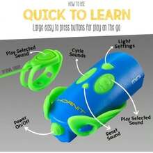 Hornit - Mini bocina para Bicicleta y Scooter con Faro para niños(Rosa, turquesa) - Multicolor - Ver 5