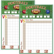 2pcs Football Themed Grid Posters, 19" X 27.77" Football Grid Board, 100 Grids, Large Football Themed Grid Posters, Large Football Game Party Supplies 2026