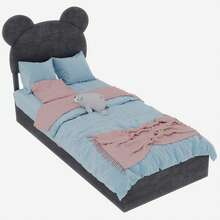 Modern And Minimalist Upholstered Bed With Soft Cartoon-Shaped Headboard, 90x200 Cm, Grey, Multifunctional Bedroom Furniture, High Storage Bed Base With Gas Lift Mechanism, Mattress Not Included. - Gray + Fabric + Metal + Memory Foam - View 11