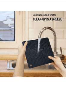 4pcs Silicone Heat Resistant Pads - Heat Resistant Non-Slip Pot Holders, Kitchen Trivet Mats, Durable Washable Silicone Pads, Multipurpose Bottle Opener And Coasters - Multicolor - View 2