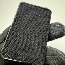 1pc Black Spade A Pattern PVC Glow-In-The-Dark Patch Sticker, With Hook Backing, Suitable For Bag, Backpack, Vest And Clothing Decoration Embroidery Patch