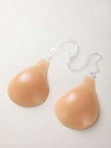 Adhesive Lift-Up Bra, Invisible Non-Slip Reusable Sticky Bra, Suitable For Small Bust, Backless Strapless Bra, Suitable For Dresses, Swimwear, Bikinis - Apricot - View 4