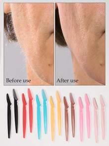 40/30/20/12/6/3/1 件套。眉毛修剪器和剃须刀套装，眉毛修剪器和剃须刀，去角质和脱毛工具，体毛修剪器和面部及眉毛剃须刀套装，长柄刀片带精密保护盖，面部剃须刀片，带保护盖的眉毛修剪器刀片和剃须刀。