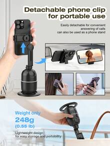 AXNEN 畅销产品!AI智能手机云台稳定器,具备人脸和手势识别功能 - 360°旋转自拍杆,配备多色补光灯和可拆卸蓝牙遥控器 - 完美适用于直播、会议、自拍、摄影、视频录制和节日活动 - 彩色 - 查看 11