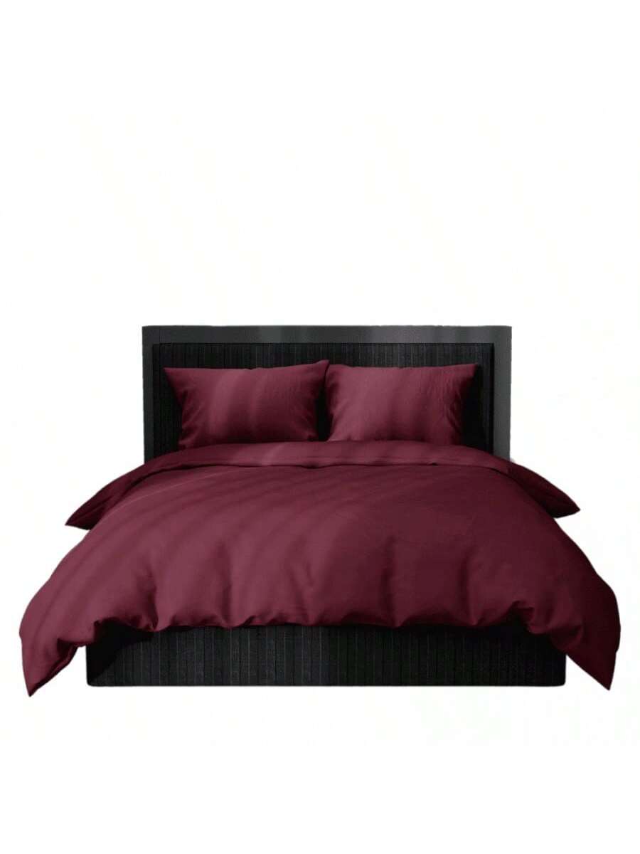Kit de funda nórdica monocromática GB Color Rojo Vino de alta durabilidad de 260cm*220cm