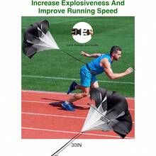 Speed Agility Training Equipment Set - 20ft Agility Ladder, 10 Disc Cones, Resistance Parachute, 5 Resistance Bands Carry Bag Soccer Basketball Fitness Drills Adults - Blue - View 5
