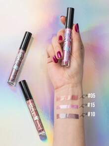 Misslyn 1件 HOLO SHINE 唇彩，持久高光澤亮片效果唇妝，不黏膩亮澤妝效，高顯色唇彩，適合日常、派對與Y2K，情人節禮物，品牌彩妝化妝品 - 15 OH MY HOLLO - 查看 7