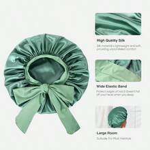 AM8: 2in1 Styling Set, Curl Defining Brush Wet Curls, Define Hairbrush Enhancing Definition, Satin Bonnet Sleeping, Silk Bonnet Suitable Curly Hair, Women - 綠色 - 查看 4