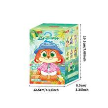 Miniso Caja ciega de peluche de vinilo de la serie residente de Disney Zootopia, con detalles de material de peluche corto y de vinilo con disfraces de personajes, ideal para decoración de escritorio y colección (se envía 1 pieza aleatoria) - Multicolor - Ver 11