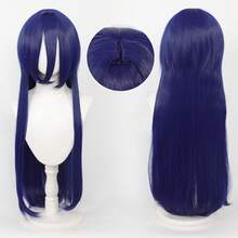 40英寸短款合成假发，带刘海，男女通用，适合男士佩戴，层次感直发，无胶耐热纤维，高密度，外观自然