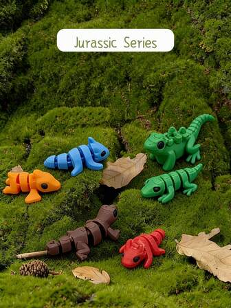 3d Small Animals 60 Non-Repetitive Joint Movable Printed Toy Models, Ocean Series, Jurassic Series, Stress-Relieving Toy Small Animals 3D Printed Cute Animal Toys For Home, Office, Christmas Decoration, Executive Desk, Suitable For Halloween, Christmas, Thanksgiving, Boys' And Girls' Birthday Gifts