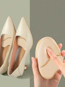 QKC 1 Pair/2 Pairs Apricot Anti-Slip Forefoot Protector Cushion Pads, Suitable For High Heels, Sandals, Women Heels, Black Pumps - Apricot - View 4