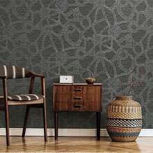 RoomMates RMK12234PL Nikki Chu - Papel pintado para pelar y pegar color gris y plateado metálico(Gris y plateado.) - Multicolor - Ver 1