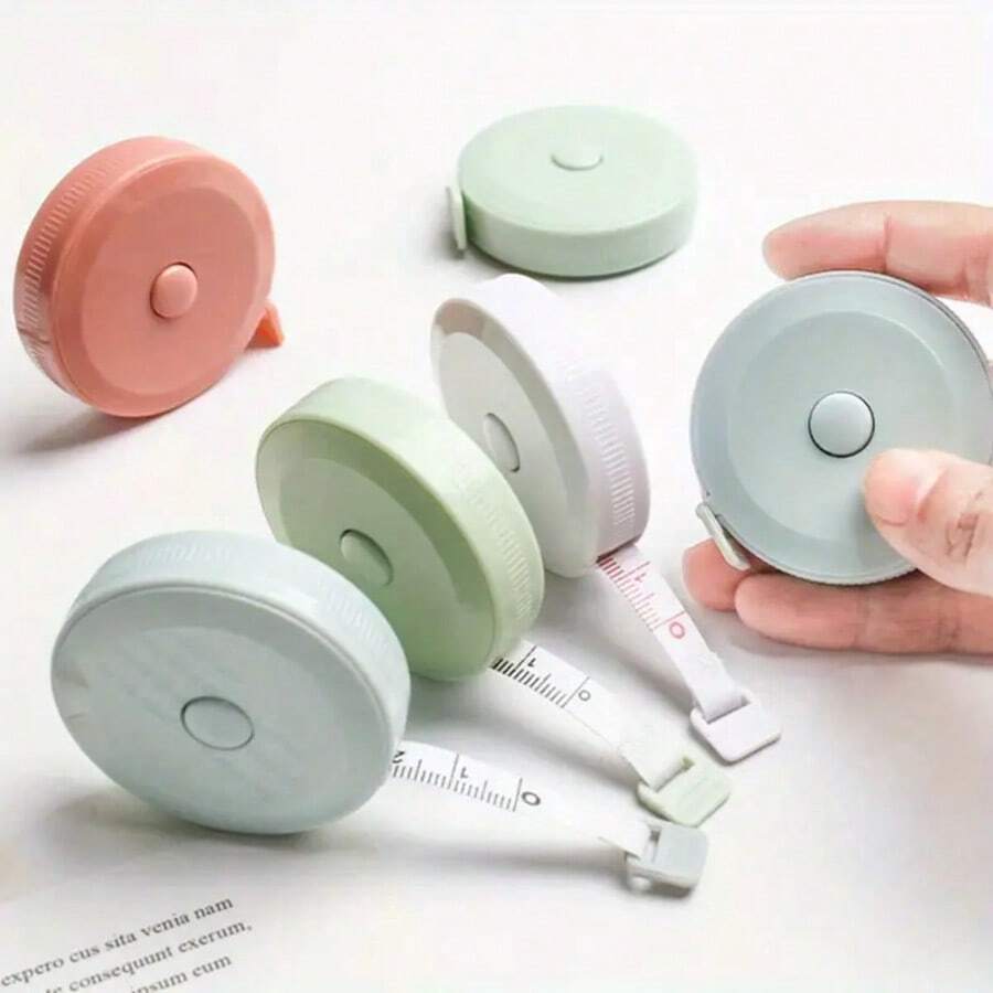 4pcs/Set 59.06 Inch Plastic Measuring Tape, Cute Mini Soft Retractable Tape Measure, Apparel Sewing Ruler