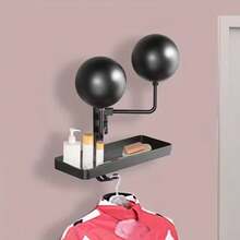 1个摩托车头盔支架展示架，实用带挂钩，可用于悬挂足球、排球帽、夹克等，节省空间 - 頭盔架置物架 - 查看 4