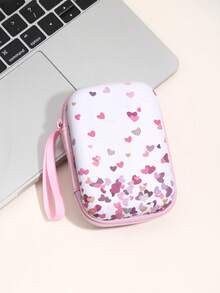 Butterfly Heart Shaped Storage Bag, Can Hold Cables, USB Data Cables, SD Cards, Hard Drives, Mice, Bluetooth Earphones And More - Multicolor - View 8