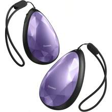 Calentadores de Manos Recargables 2 en 1, Porttil, Elegante y Magntico en Forma de Diamante. Calentador de Bolsillo Reutilizable para Senderismo, Navidad, Regalo Tecnolgico 2025 para Mujeres - Morado - Ver 2