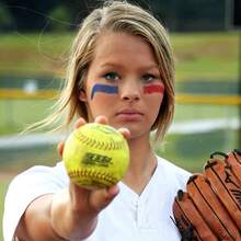 BattlePaint - Grasa Negra bajo los Ojos de Colores Brillantes para Atletas Profesionales y sper fanticos, bisbol, softbol, ftbol, 1 Palo, Rojo - Rojo - - Ver 4