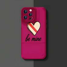 1PC Phone Case,  Heart Stripe Be Mine , Stylish Phone Case, Phone Decoration, All-around Lens Protection, Creative Small Gift, Funny Gift for Boys and Girls - Negro - Ver 3