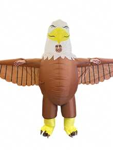 1 pièce Costume d'aigle gonflable, convient pour une taille de 1,5 à 2 m, costume amusant pour Noël, Halloween, fête - Aigle One - Voir 2