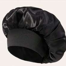 3pcs Women's New Wide Version Solid Color Silk Nightcap, Satin Hair Cap - Soft Shower Cap, Equipped With Comfortable Elastic Band, Suitable For Daily Use, Silk Cap, Satin Cap, Christmas Gift, Gift For Girlfriend, Gift For Boyfriend, Gift For Family, Gift For Dad, Gift For Mom, Suitable For Home, Bathroom And Bedroom Use. Good Helper For Home And Bathroom Decoration,