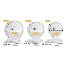 1个仓鼠透明跑轮玩具，适合仓鼠安静奔跑锻炼，易于拆卸和清洁，宠物配件 - 彩色 - 查看 4