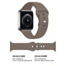 Solid Color Silicone Replacement Band For Apple Watch (Series 1 To 10 And SE), 38/40/42/44/46mm - Features A Secure Butterfly Closure [Random Color, Packaging May Vary] - View 4