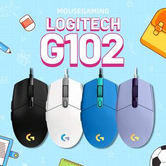 Logitech G102 Wired Symmetrical Mouse With Non-Slip Grip And Comfortable Curve For Small And Medium Hands. Cross-Platform Plug-And-Play Compatible With Windows And . Lightweight At 79 Grams. High-Speed Response Sensor. Suitable For Daily Office And Entertainment