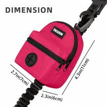 狗狗便便袋收纳夹，带夹子，适用于牵引绳，狗狗宠物粪便袋收纳夹，适合遛小型犬、旅行露营、狗狗治疗包等，必备狗狗便便袋卷、宠物袋、宠物零食收纳袋 - 彩色 - 查看 3